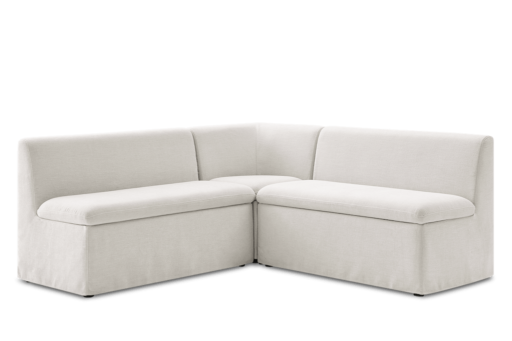 Callie Slipcover Extended L-Shaped Storage Banquette
