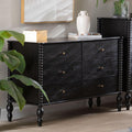 Callison Spindle Dresser 6 Drawer Farmhouse Horizontal Cabinet With Turned Accents For Bedroom