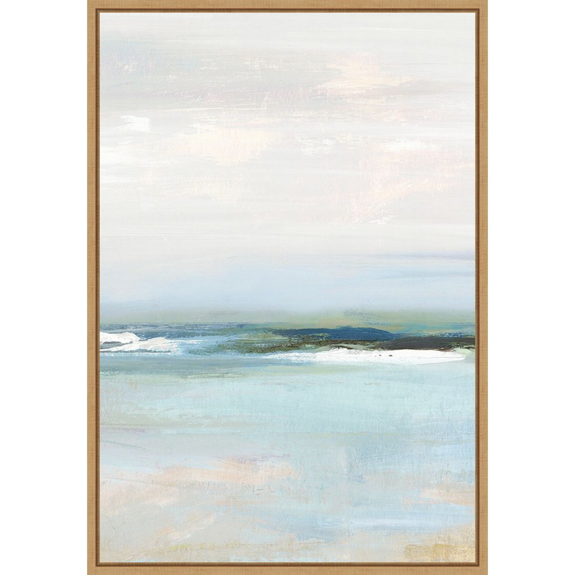 Calm Coastal Morning Scene I By Pi Studio Framed Canvas Wall Art Print