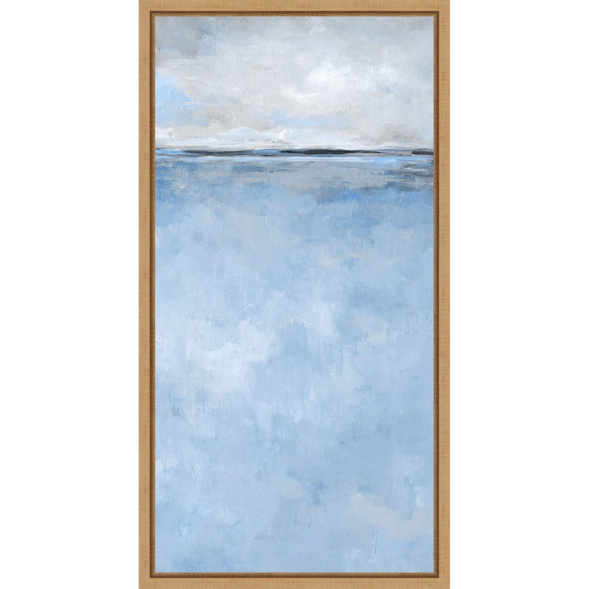 Calm Horizon Under Clouded Sky Ii By Pi Studio Framed Canvas Wall Art Print