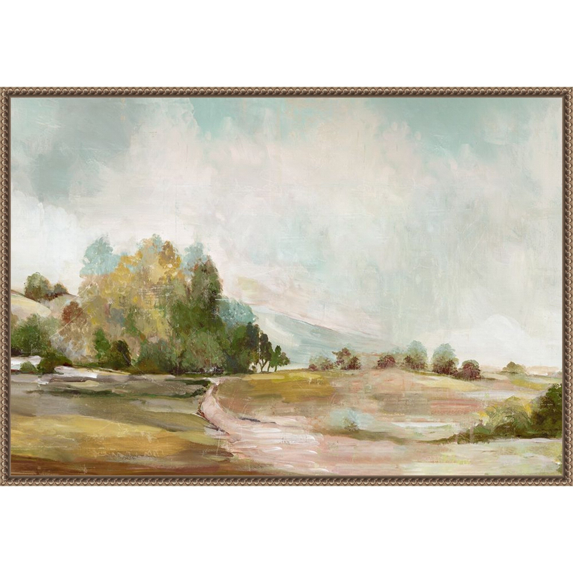 Calm Path Through Open Fields By Pi Studio Framed Canvas Wall Art Print