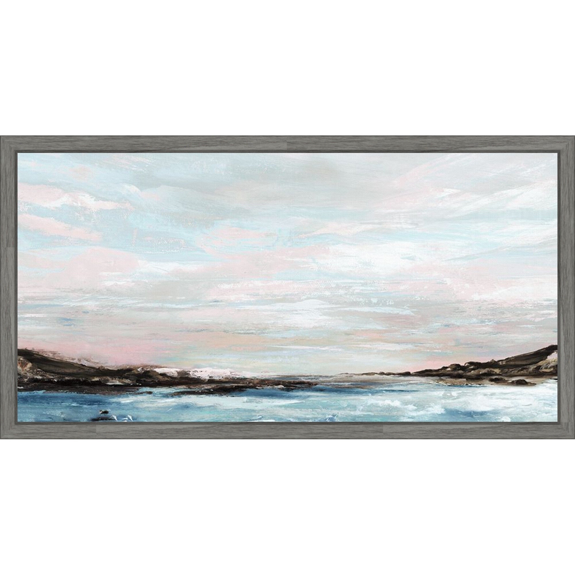 Calm Waters Under Pastel Skies By Pi Studio Framed Canvas Wall Art Print