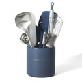 Calphalon Edge Kitchen Utensil Set With Crock 10 Piece Silicone Stainless Steel Tools Navy Blue
