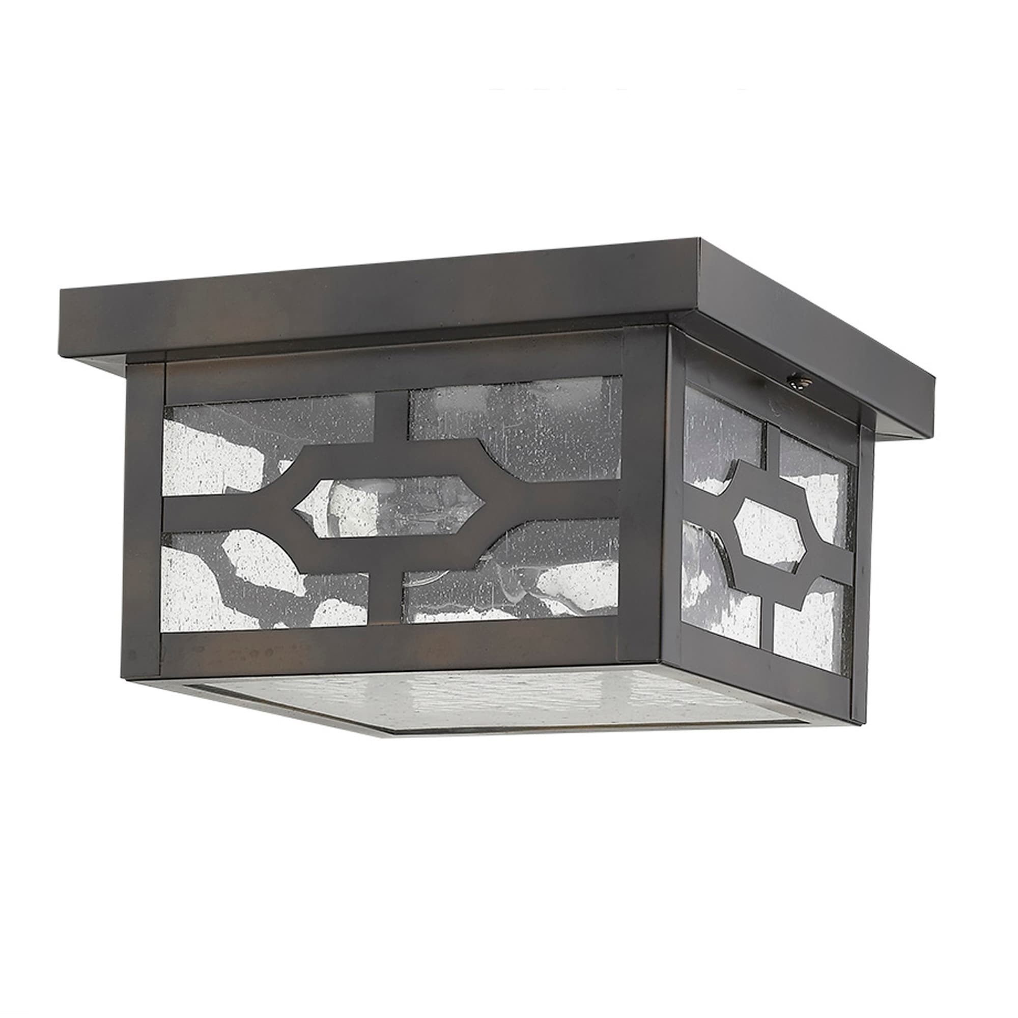 Calvert 2 Light Oil Rubbed Bronze Exterior Flush Mount Fixture