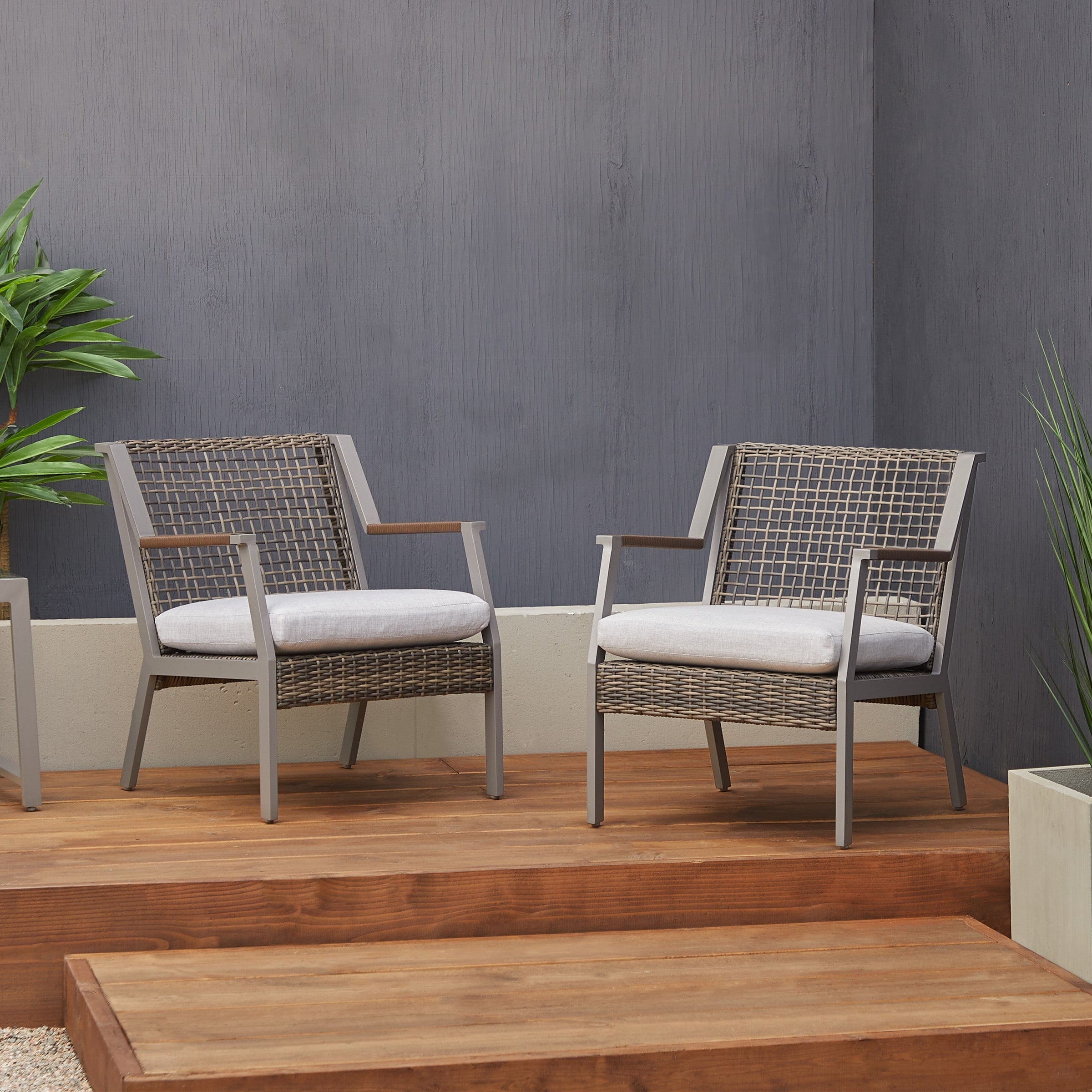 Calvin Chair Set Of Two Gray By Real Flame
