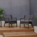 Calvin Chair Set Of Two Black By Real Flame