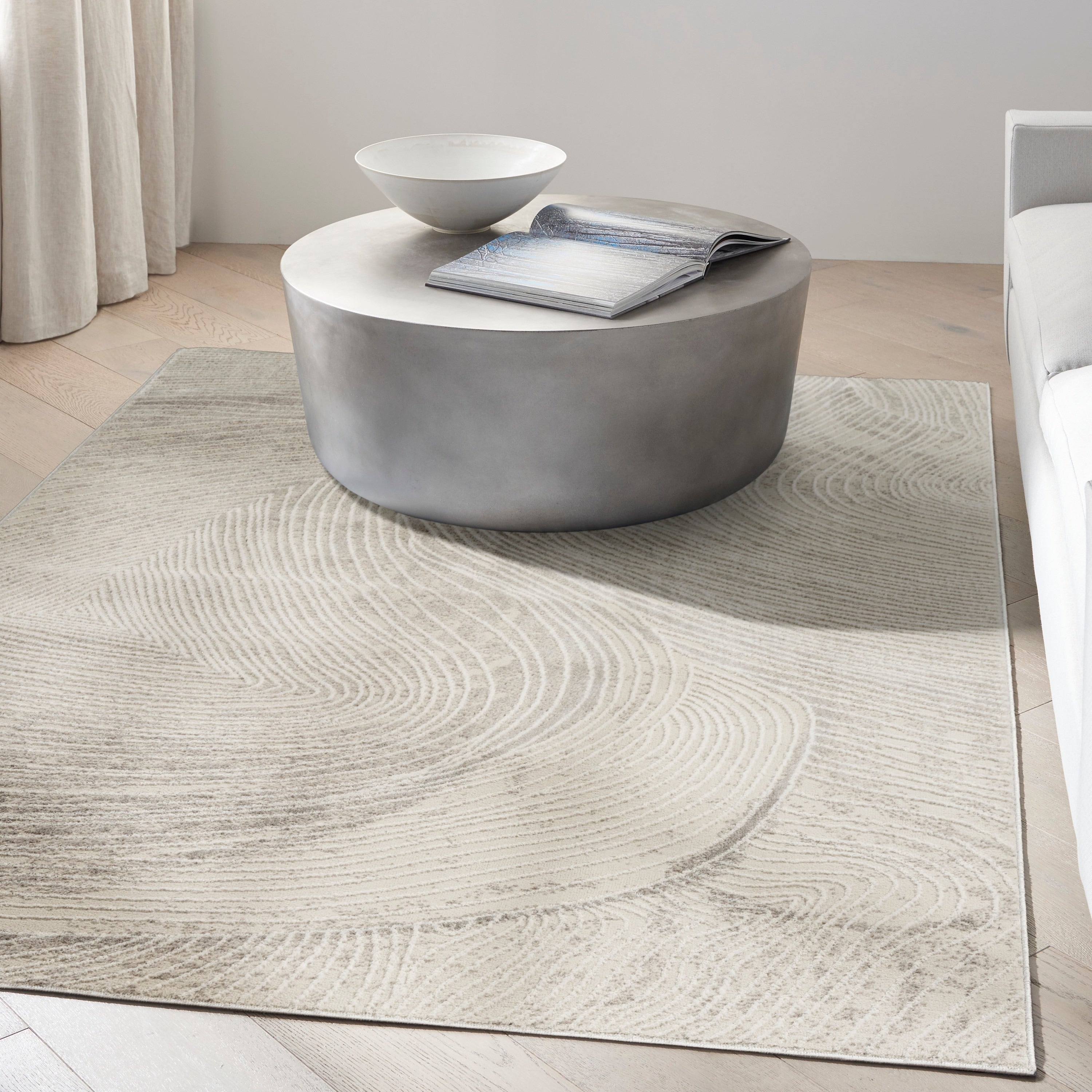 Calvin Klein Ck029 Captivating Indoor Only Ivory Contemporary Area Rug