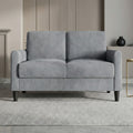 Clayfell Goliad Velvet Arm Loveseat With Pocket Spring Soft Cushions Clean Lines Design