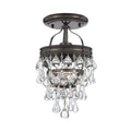 Crystorama Calypso Collection 1 Light Vibrant Bronze Semi Flush Mount