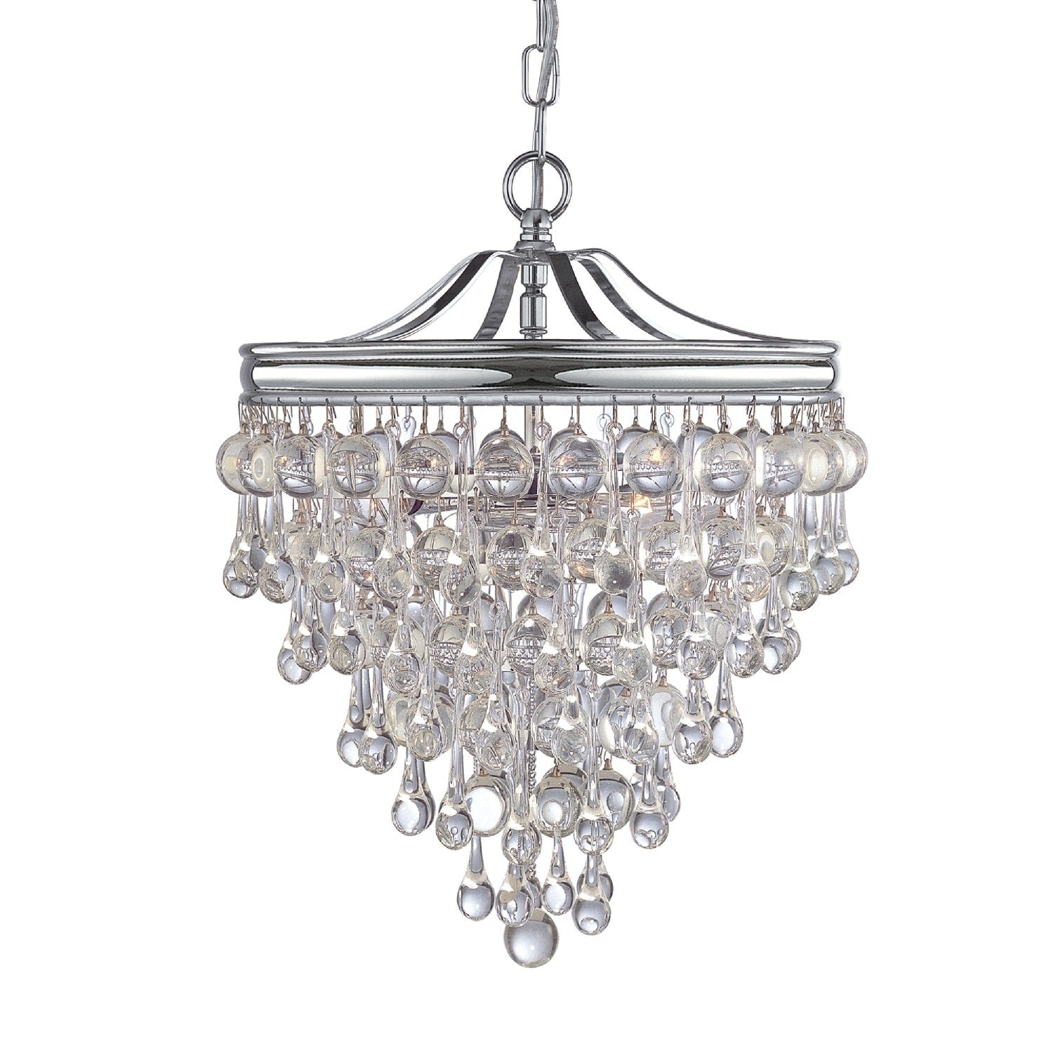 Crystorama Chloe Polished Chrome 3 Light Pendant