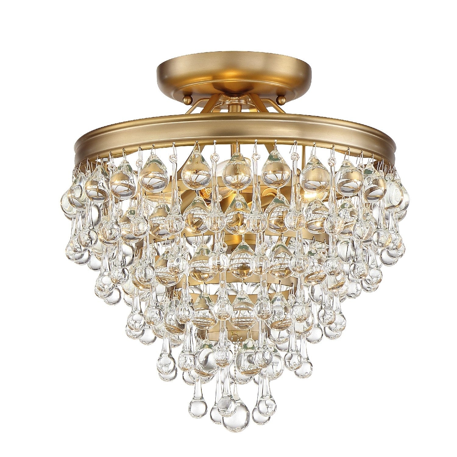 6 Light Vibrant Gold Mini Chandelier