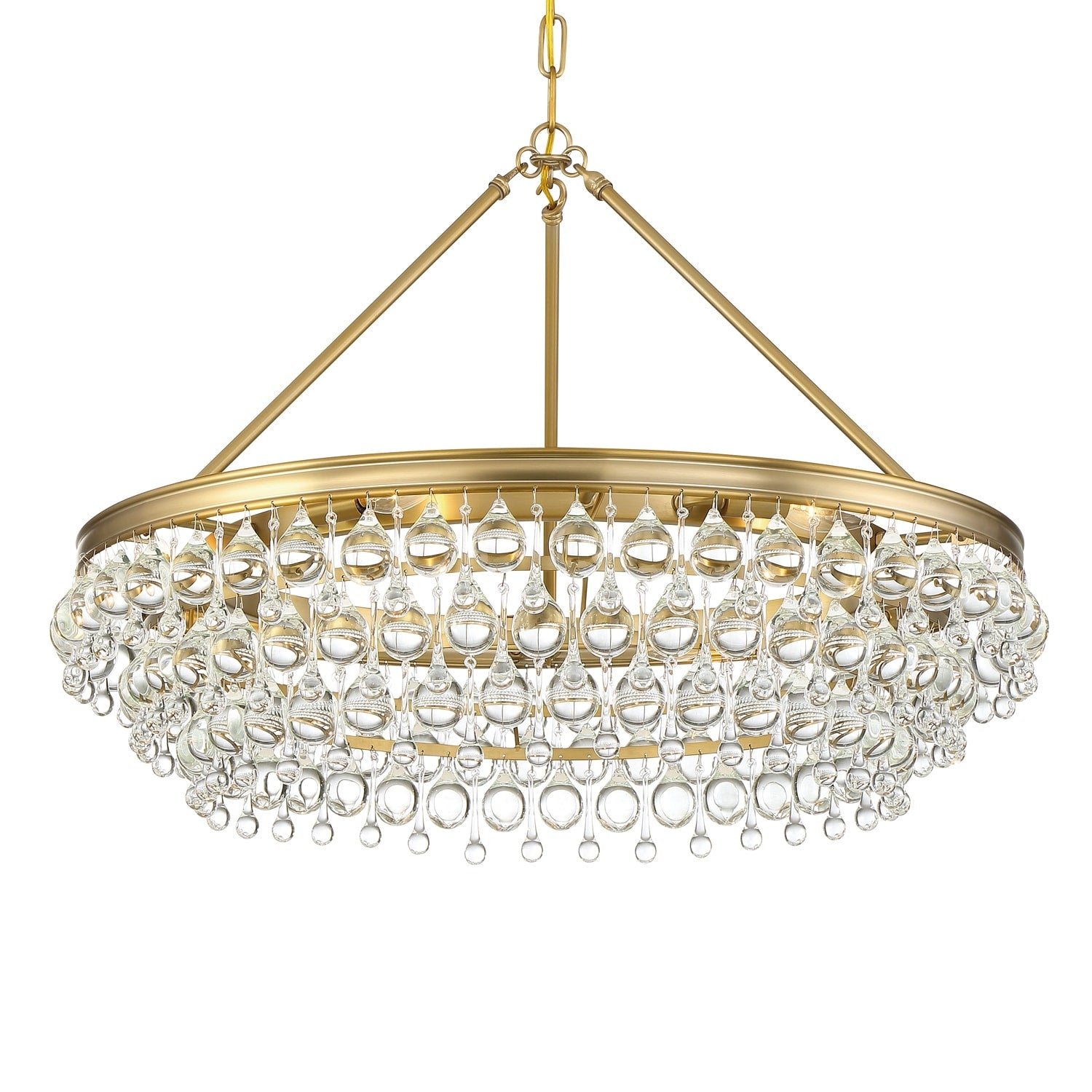 6 Light Vibrant Gold Chandelier