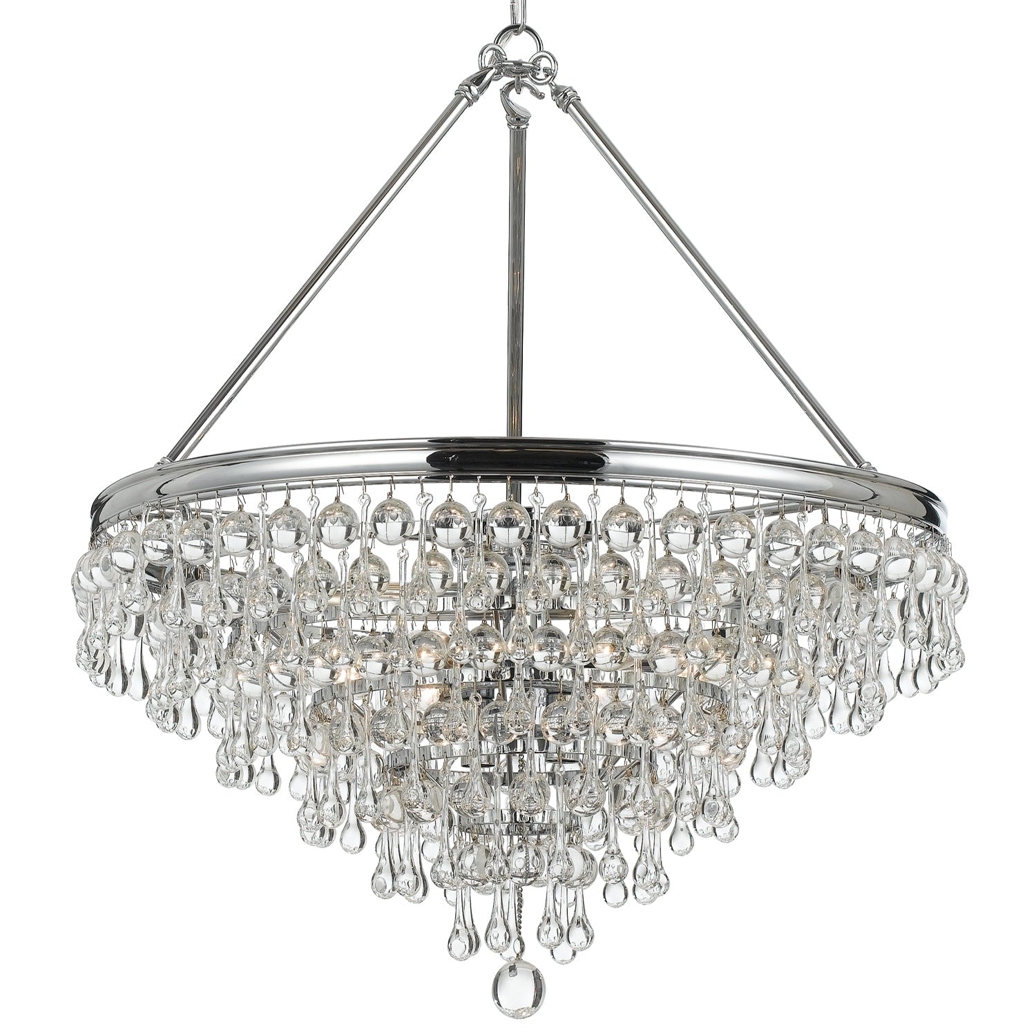 8 Light Polished Chrome Chandelier