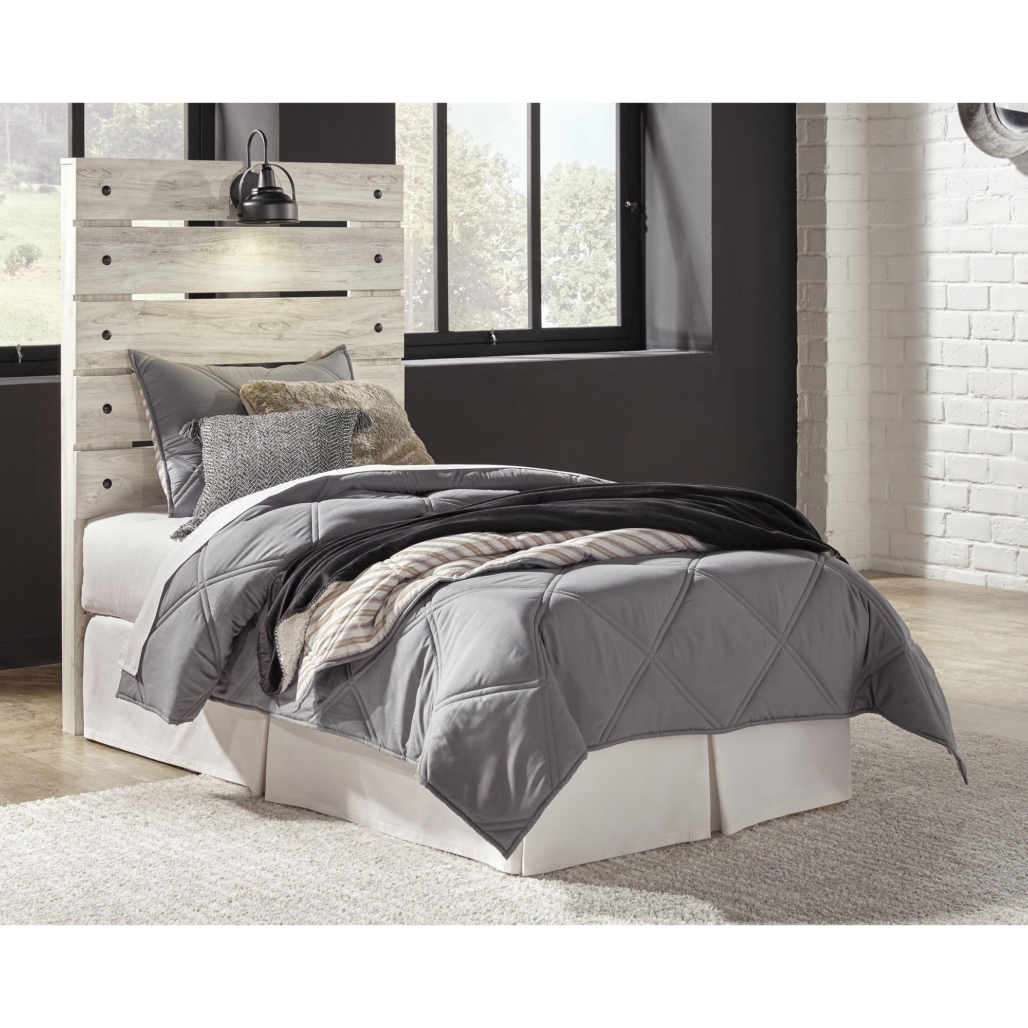Cambeck Whitewash Panel Headboard