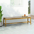 Cambria Wicker Bench By Christopher Knight Home