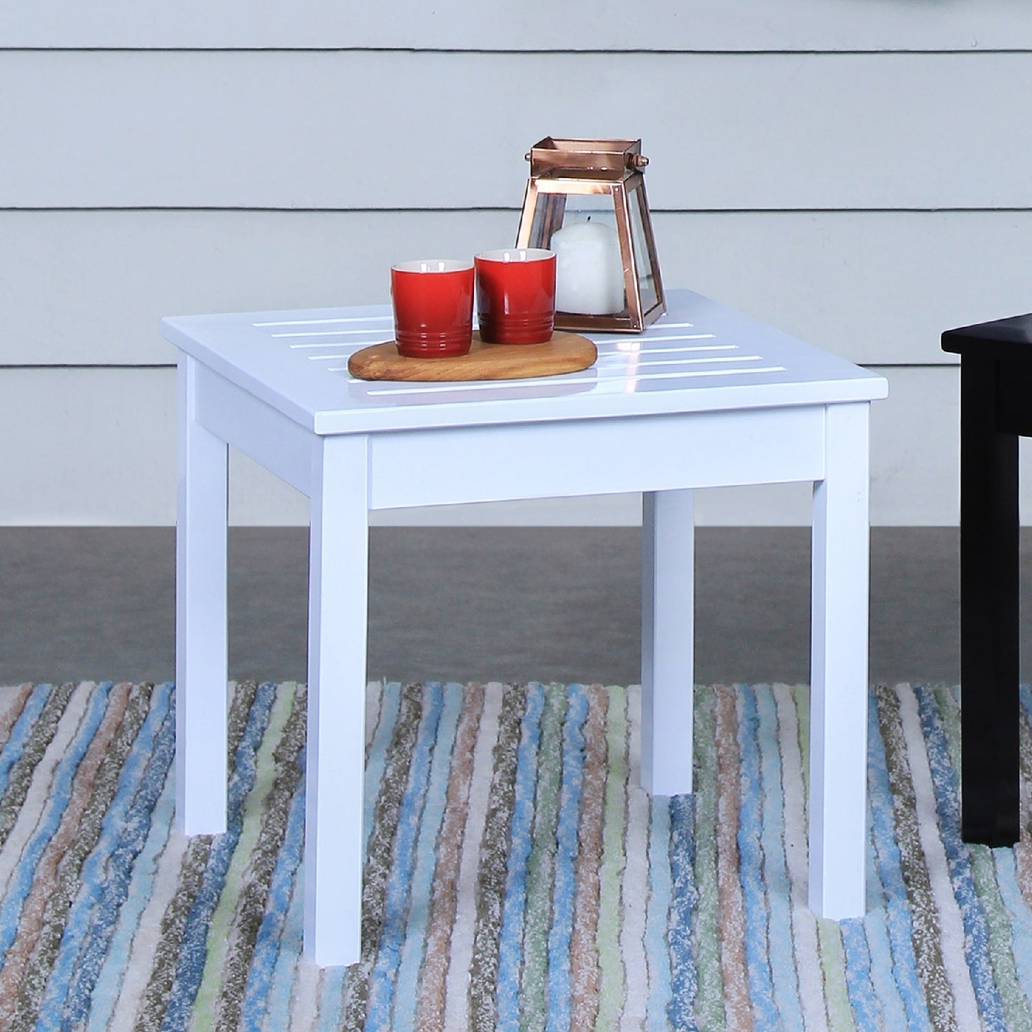 Cambridge Casual Alston White Square Side Table