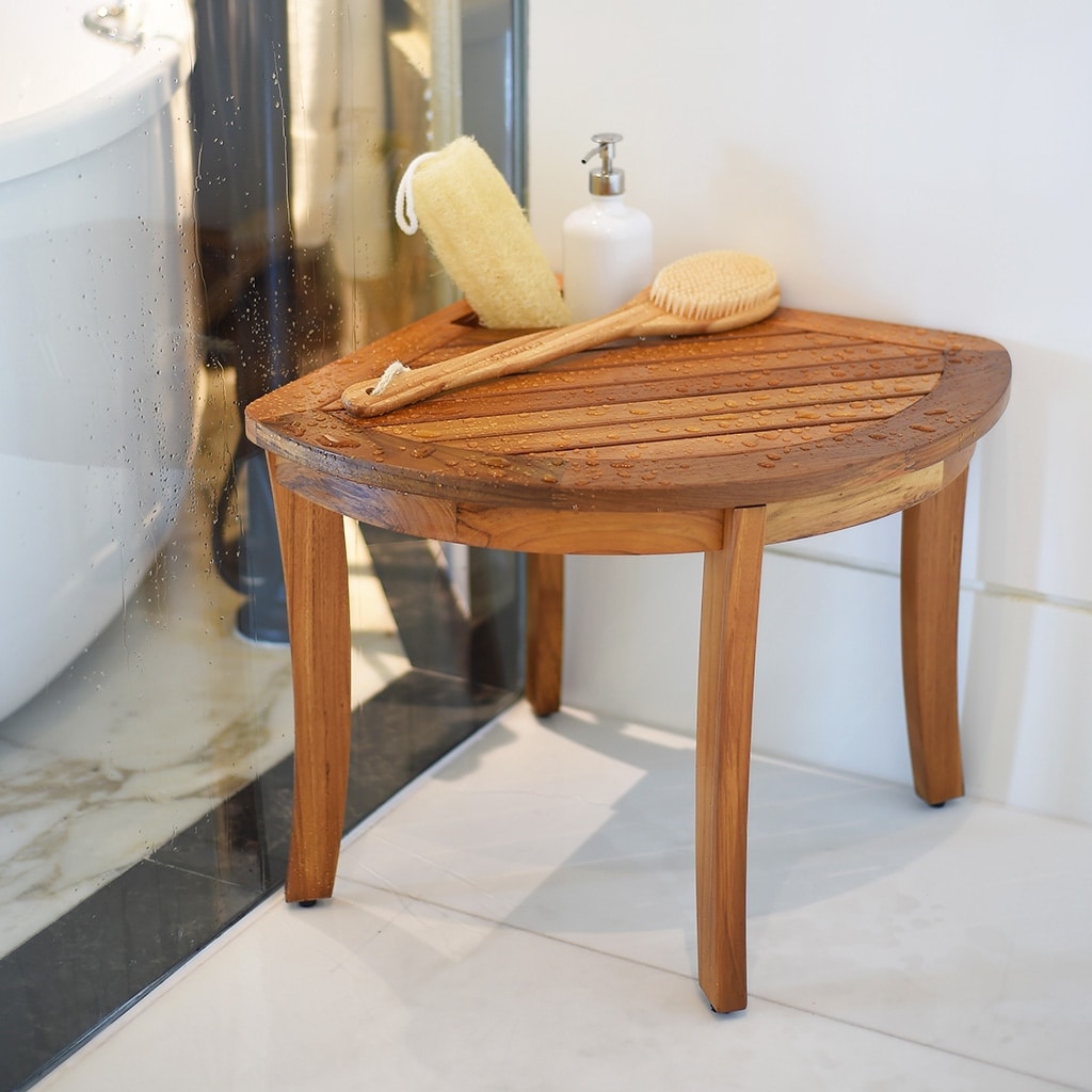 Cambridge Casual Estate Spa Teak Corner Stool