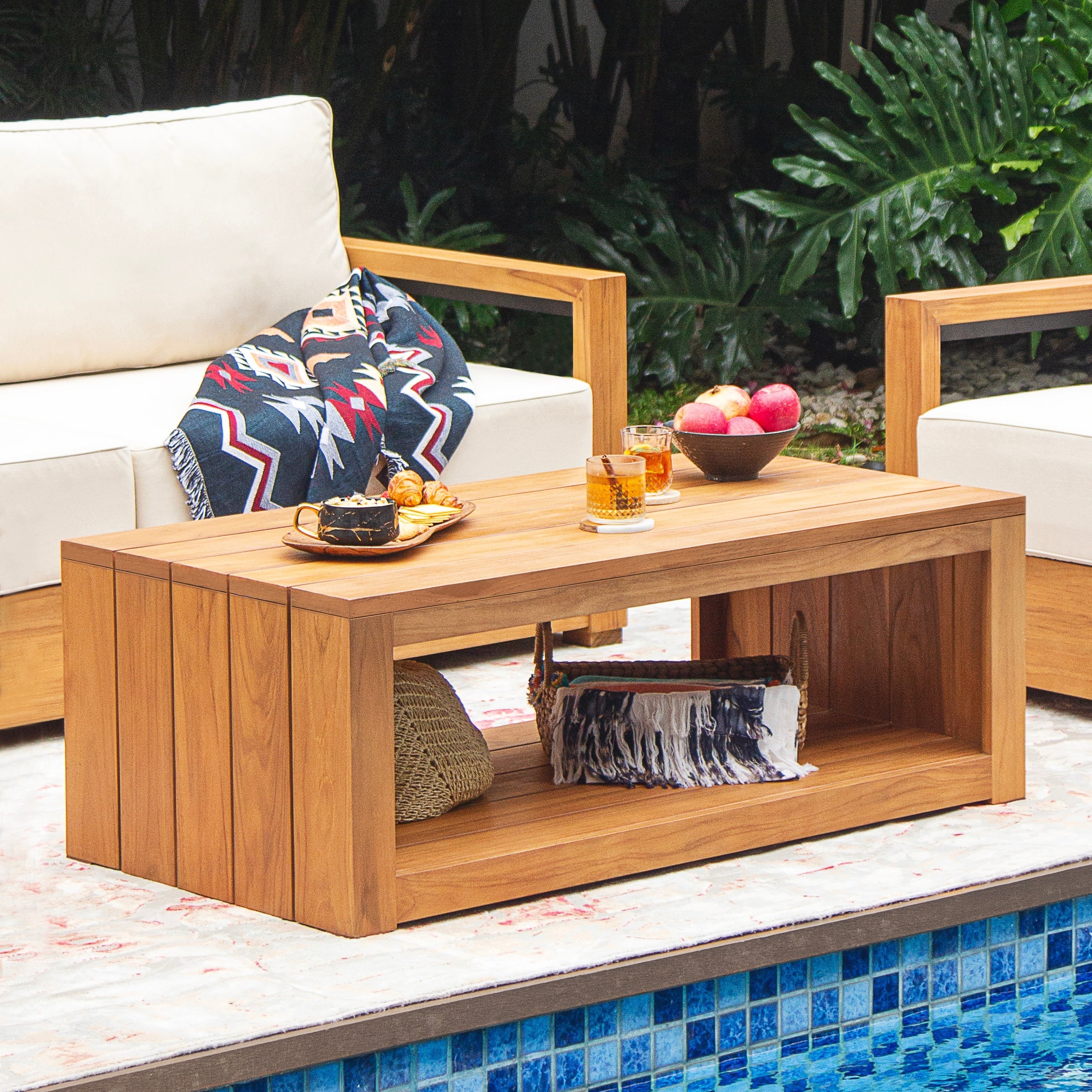 Cambridge Casual Hans Indonesian Teak Outdoor Patio Coffee Table