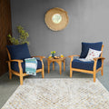 Havenside Home Leon 3 Piece Patio Chat Set With Cushions