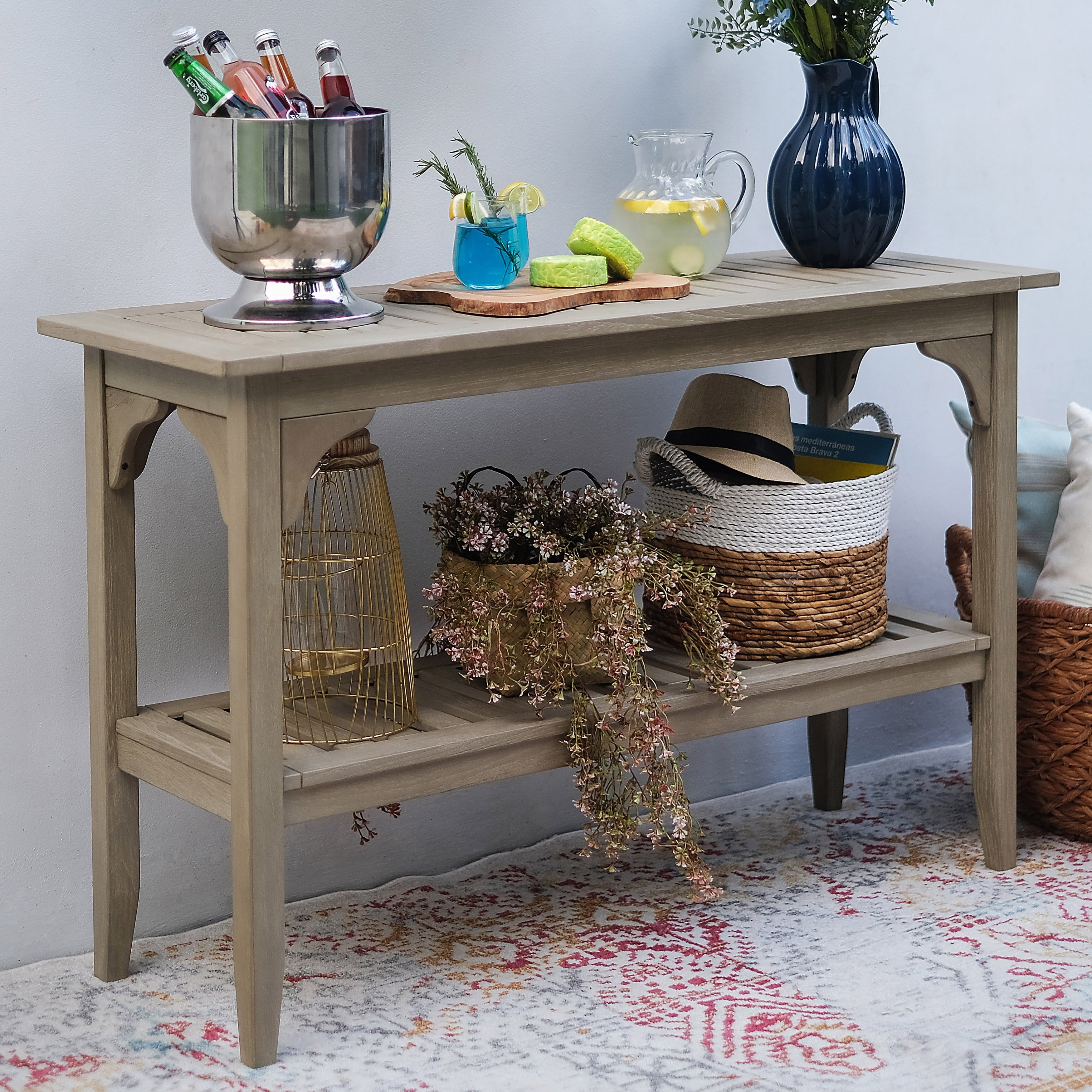 Havenside Home Leon Teak Console Table