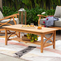 Havenside Home Lowell Teak Patio Coffee Table