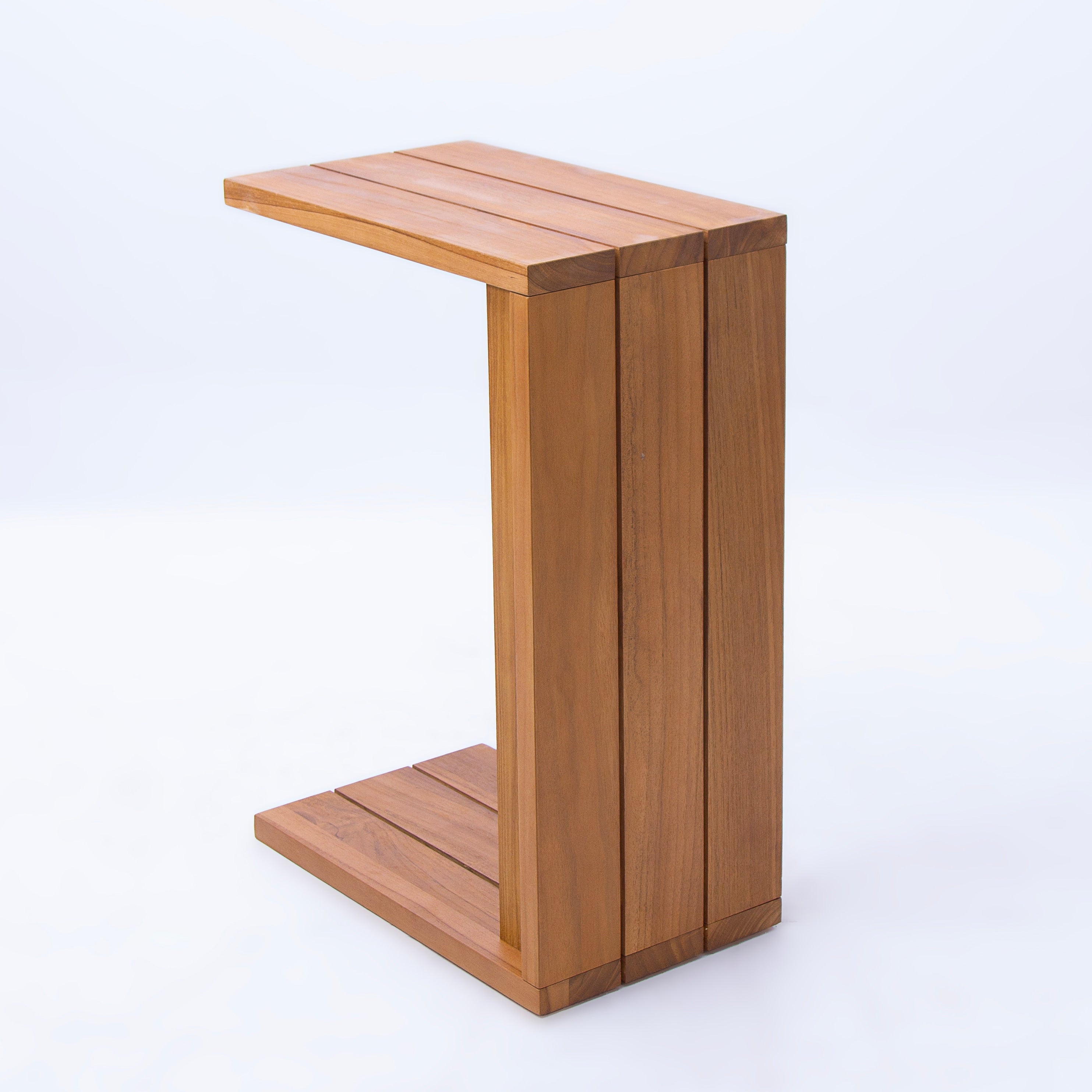 Cambridge Casual Napa Indonesian Teak Outdoor C Shaped Side Table 1 Piece