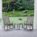Cambridge Casual West Lake 3 Piece Indonesian Teak Outdoor Bistro Set With Sunbrella Cushions