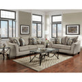 Camero Fabric Pillowback Sofa And Loveseat Set
