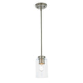 Cameron Brushed Nickel 1 Light Metal Pendant Light