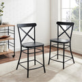 Camille 2Pc Metal Counter Stool Set 19.25 W X 19.25 D X 40.24 H