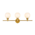 Camille 3 Light Frosted Glass Wall Sconce