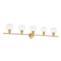 Camille 5 Light Clear Glass Wall Sconce