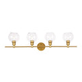 Ivy Terrace Camille 4 Light Iron And Clear Glass Wall Sconce