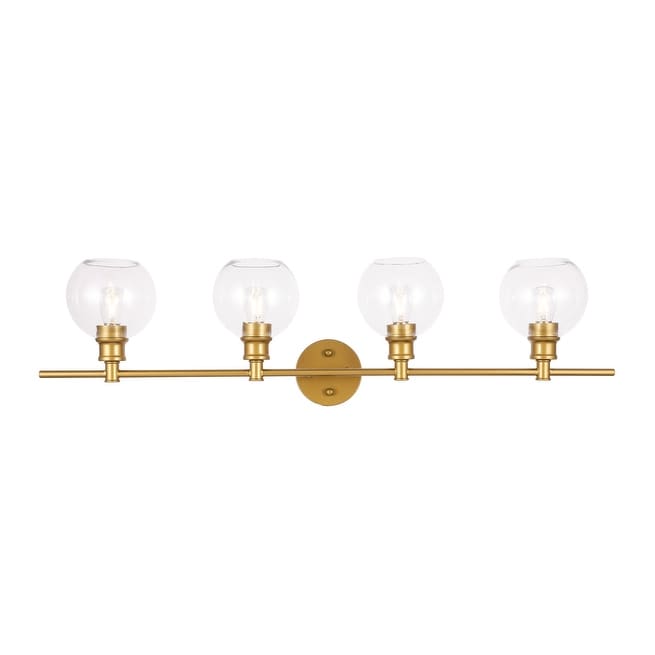 Ivy Terrace Camille 4 Light Iron And Clear Glass Wall Sconce