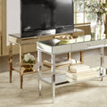 Camille Glam Mirrored Tv Stand Console Table With Drawer By Inspire Q Bold