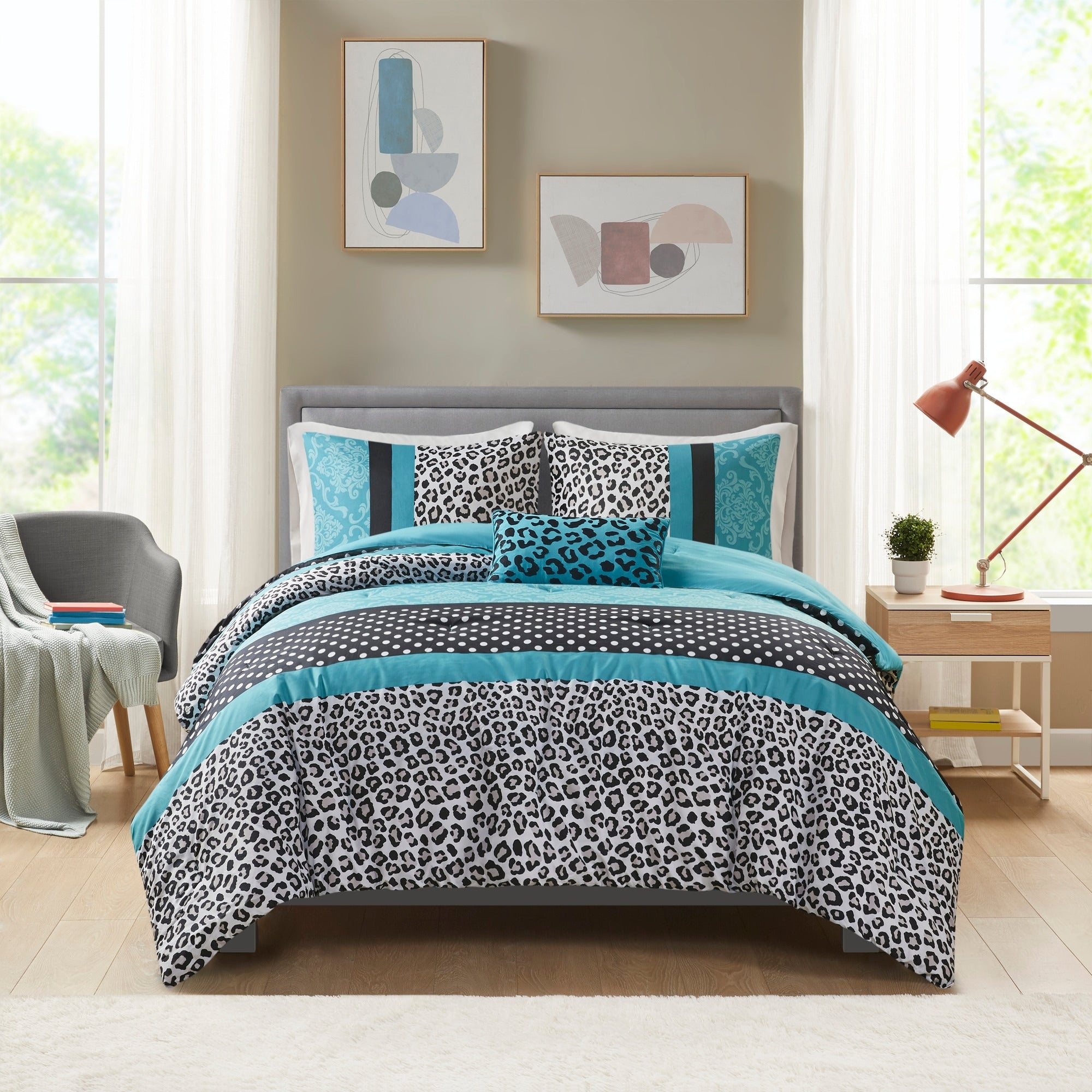 Mi Zone Camille Teal Comforter Set