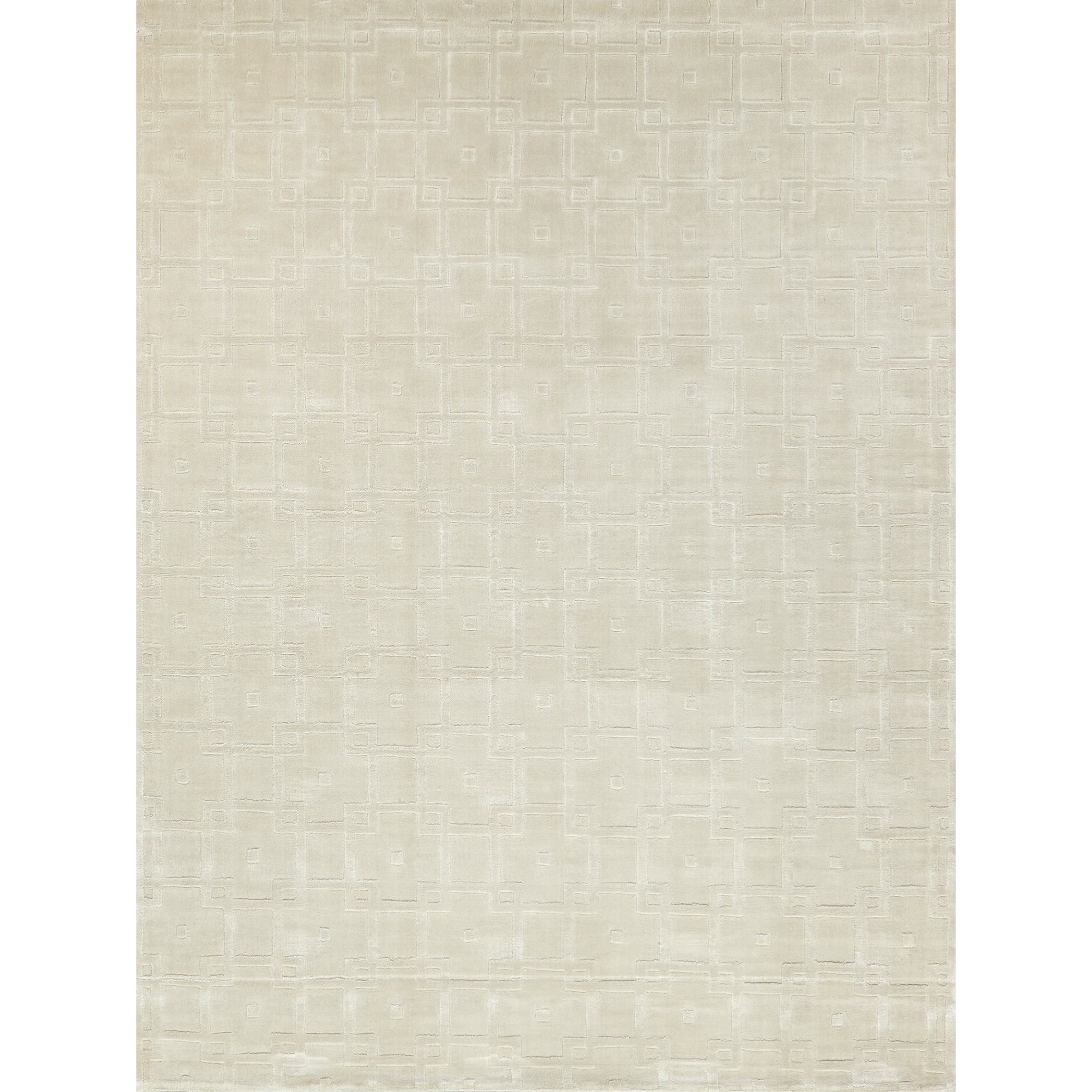 Camora Modern Handloomed Silky Nylon Beige Area Rug