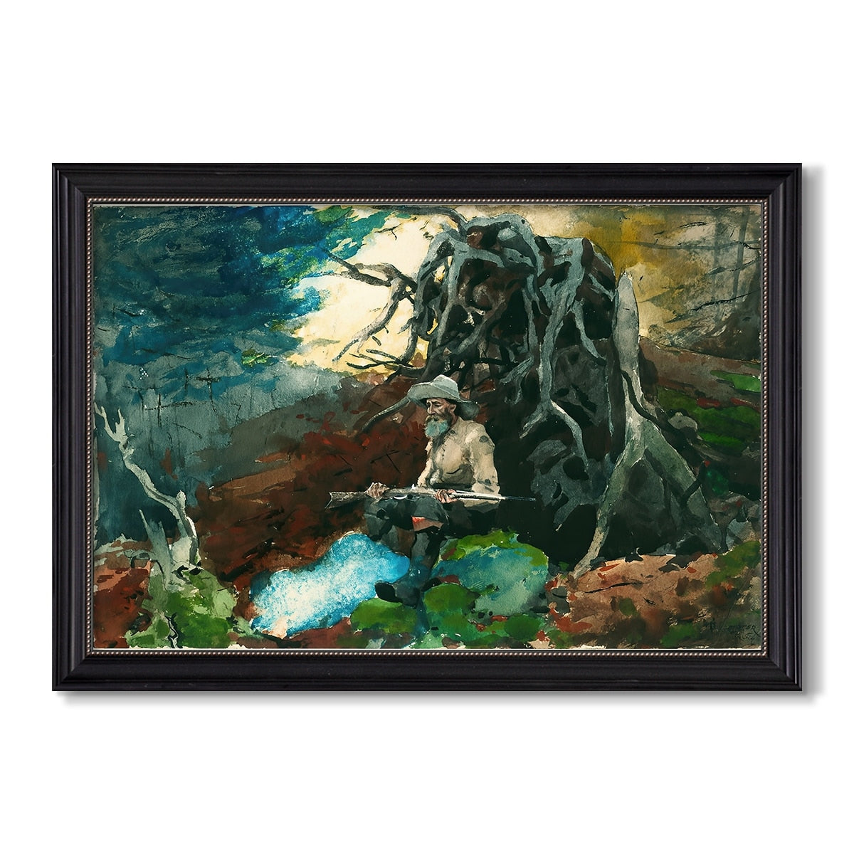 Campfire Adirondacks 1892 Winslow Homer Custom Framed Canvas
