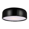 3 Light Flush Mount With Black Finish