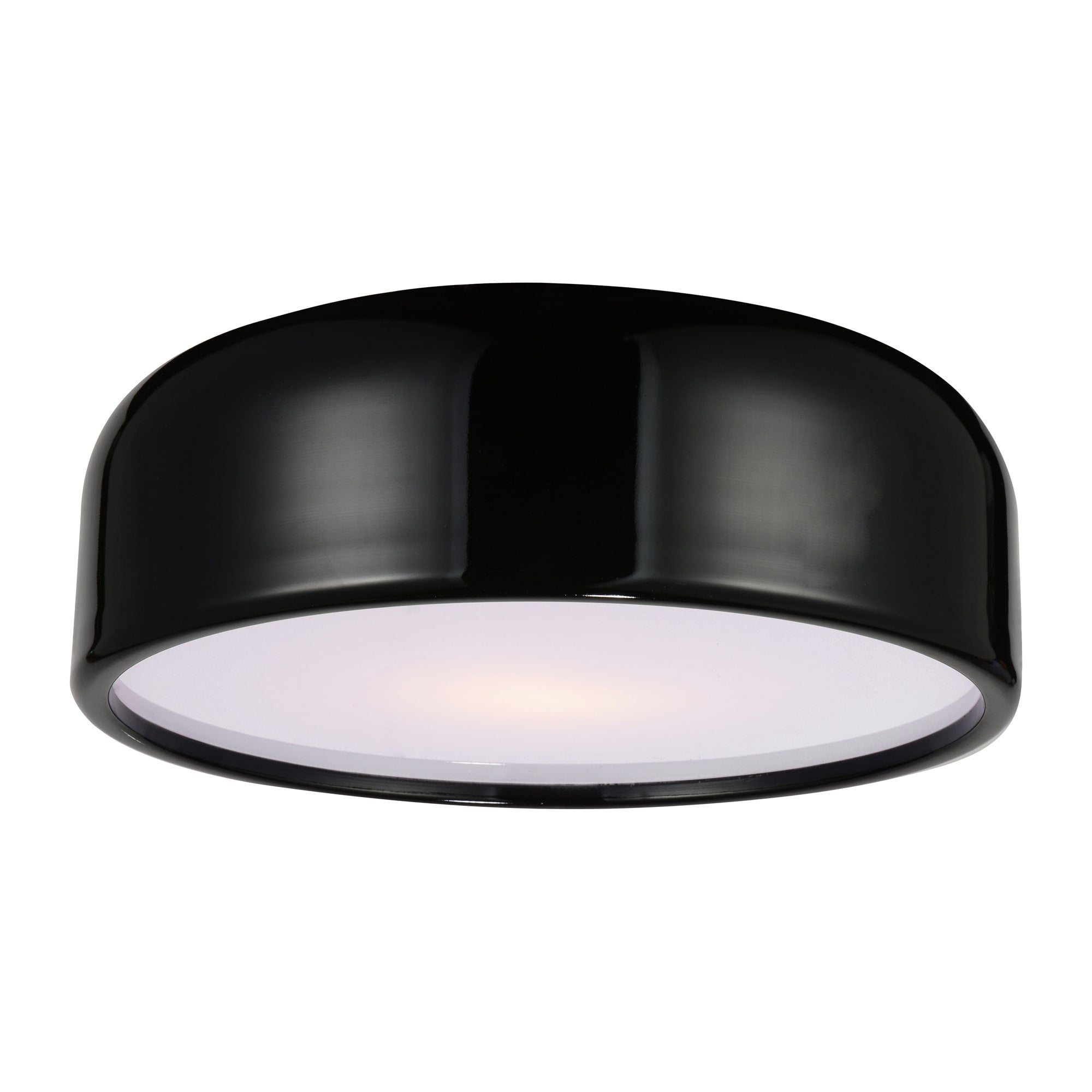 3 Light Flush Mount With Black Finish