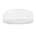 Campton White Stainless Steel 3 Light Flush Mount Fixture