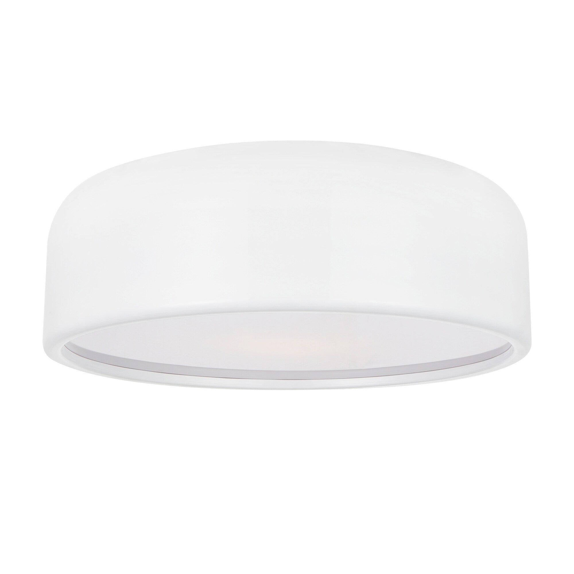 Campton White Stainless Steel 3 Light Flush Mount Fixture