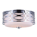 Canarm Ifm173B12 Drake 2 Light 11 3 4 Wide Flush Mount Ceiling Fixture Chrome N A