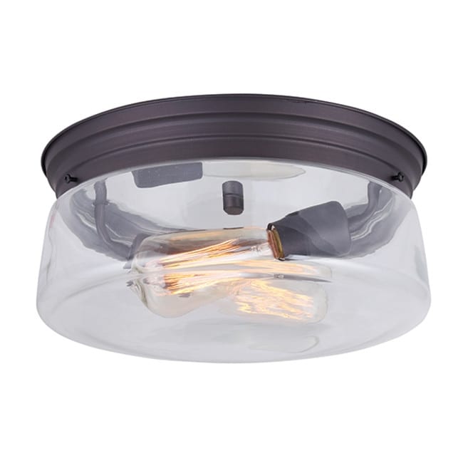 Canarm Ifm679A12 Albany 2 Light 12 Wide Flush Mount Drum Ceiling Fixture Oil Rubbed Bronze N A