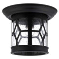 Canarm Iol207 Atlanta 1 Light 10 Wide Outdoor Flush Mount Lantern Ceiling Fixture Black N A