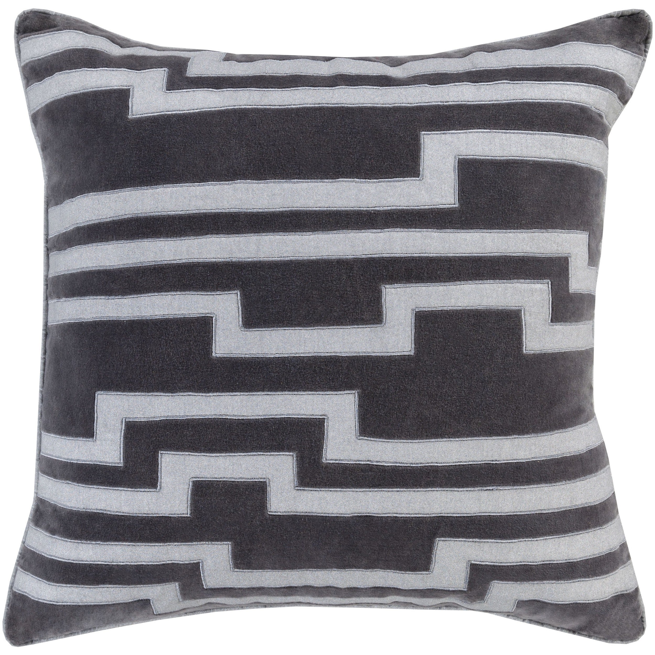 Earnest Geometric Feather Down Filled Or Poly Filled 18 Inch Throw Pillow