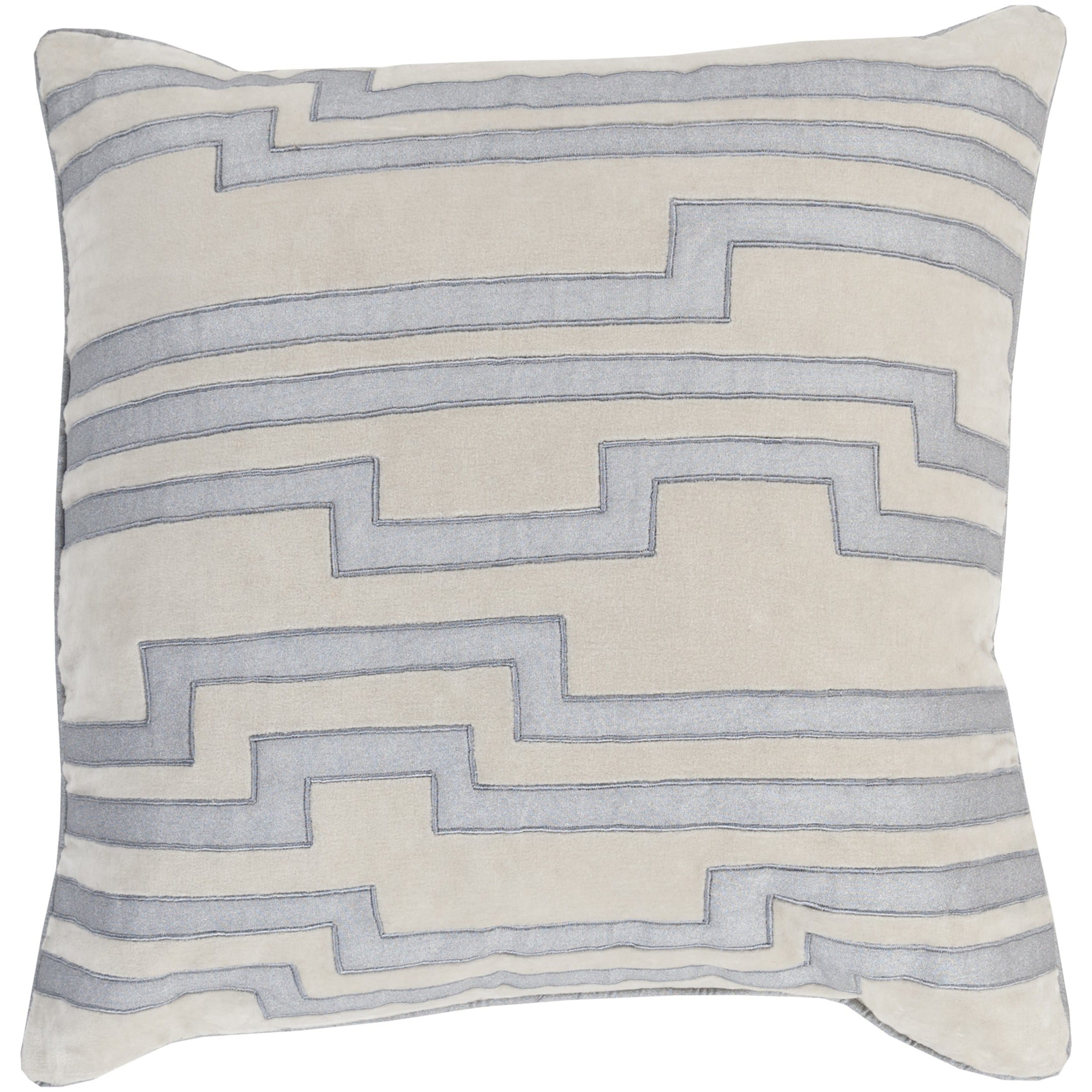Earnest Geometric Feather Down Filled Or Poly Filled 18 Inch Throw Pillow