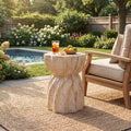 Canis Outdoor Contemporary Lightweight Concrete Accent Side Table By Christopher Knight Home 14.00 W X 14.00 D X 18.50 H
