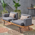 Canoga Outdoor Industrial 2 Seater Sofa By Christopher Knight Home