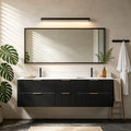Canopora Black Oak 60 In. 72 In. 84 In. Grille Floating Vanity